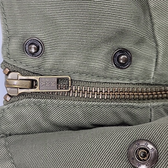 LOFT Outlet Womens Green Utility/ Cargo Hooded Jacket 100% Cotton Size M - Picture 7 of 12